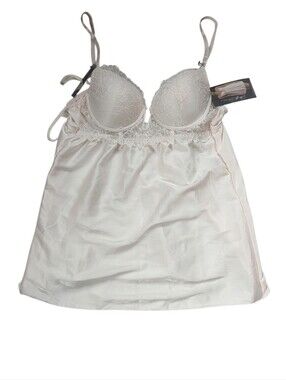 NWT Marilyn Monroe Push-Up Babydoll Ivory Petals Lace Lingerie Sz L